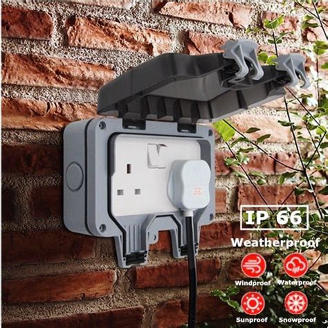 outdoor electric socket box|waterproof sockets for outdoors.